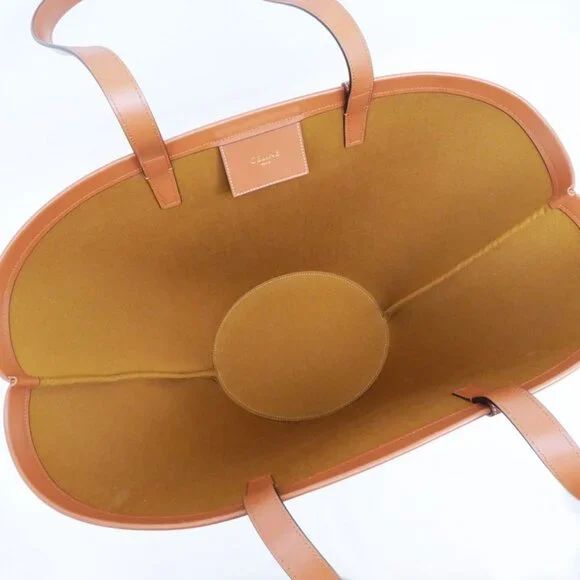 Celine Coufan Brown Triomphe Canvas Tote Bag Multicolor Logo - Picture 5 of 9